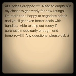 Dropped prices!!!!